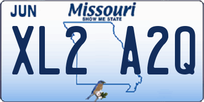 MO license plate XL2A2Q