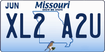 MO license plate XL2A2U