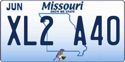 MO license plate XL2A4O