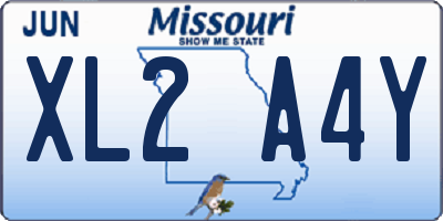 MO license plate XL2A4Y