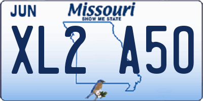 MO license plate XL2A5O