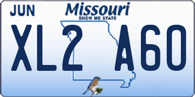 MO license plate XL2A6O
