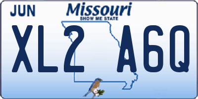 MO license plate XL2A6Q