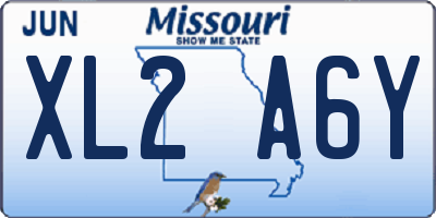 MO license plate XL2A6Y