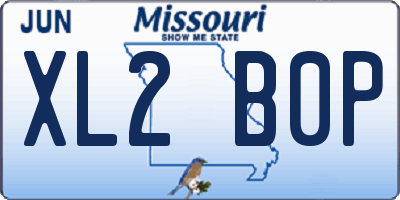 MO license plate XL2B0P