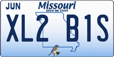 MO license plate XL2B1S