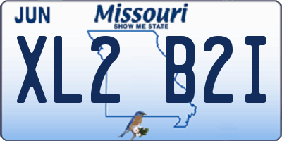 MO license plate XL2B2I