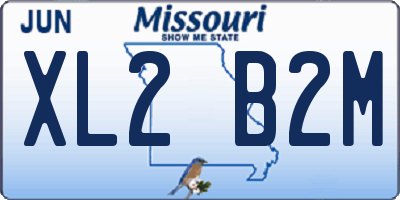 MO license plate XL2B2M