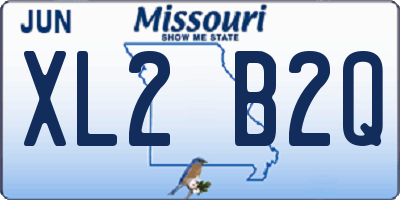 MO license plate XL2B2Q