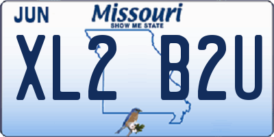 MO license plate XL2B2U