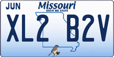 MO license plate XL2B2V