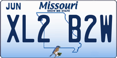 MO license plate XL2B2W