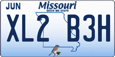 MO license plate XL2B3H