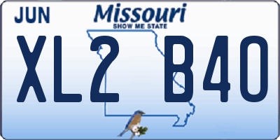 MO license plate XL2B4O