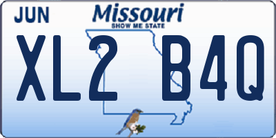 MO license plate XL2B4Q