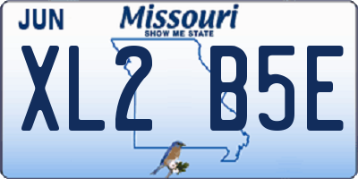 MO license plate XL2B5E
