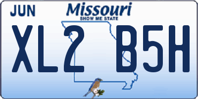 MO license plate XL2B5H