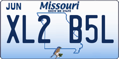 MO license plate XL2B5L