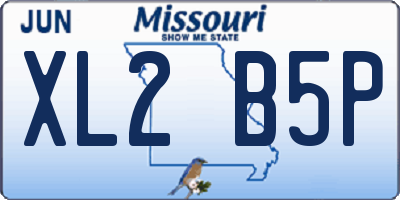 MO license plate XL2B5P