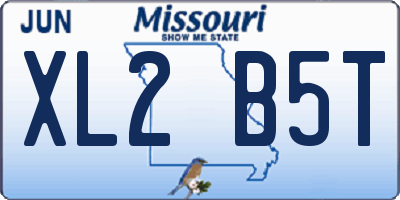 MO license plate XL2B5T