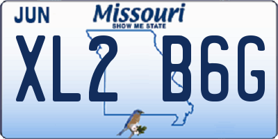 MO license plate XL2B6G