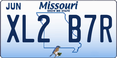 MO license plate XL2B7R