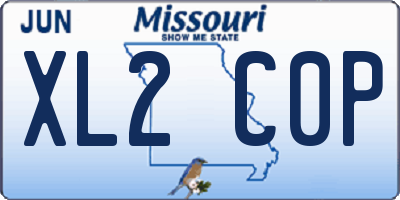 MO license plate XL2C0P