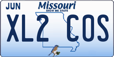 MO license plate XL2C0S