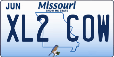 MO license plate XL2C0W