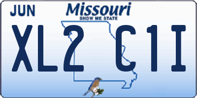 MO license plate XL2C1I