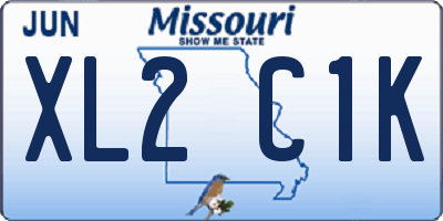 MO license plate XL2C1K