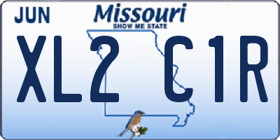 MO license plate XL2C1R