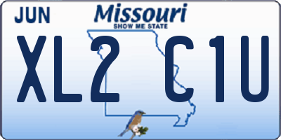 MO license plate XL2C1U