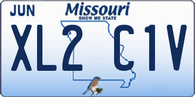 MO license plate XL2C1V