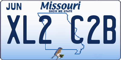 MO license plate XL2C2B
