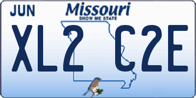 MO license plate XL2C2E