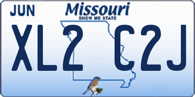 MO license plate XL2C2J