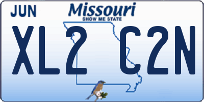 MO license plate XL2C2N