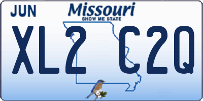 MO license plate XL2C2Q