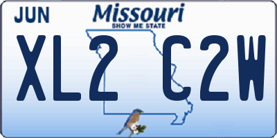 MO license plate XL2C2W