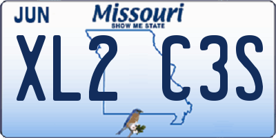 MO license plate XL2C3S