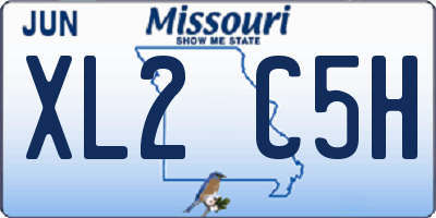 MO license plate XL2C5H