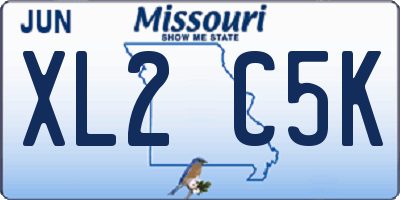 MO license plate XL2C5K