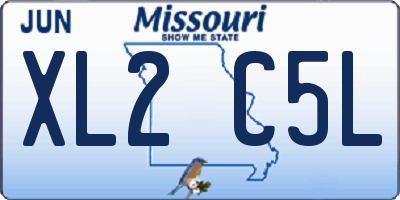 MO license plate XL2C5L