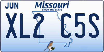 MO license plate XL2C5S
