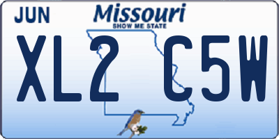 MO license plate XL2C5W