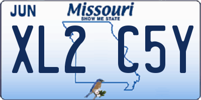 MO license plate XL2C5Y