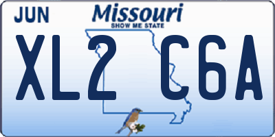 MO license plate XL2C6A
