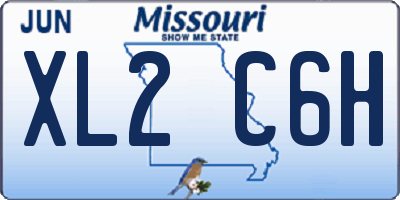 MO license plate XL2C6H