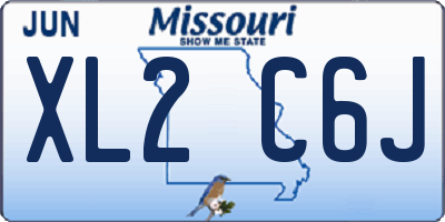 MO license plate XL2C6J